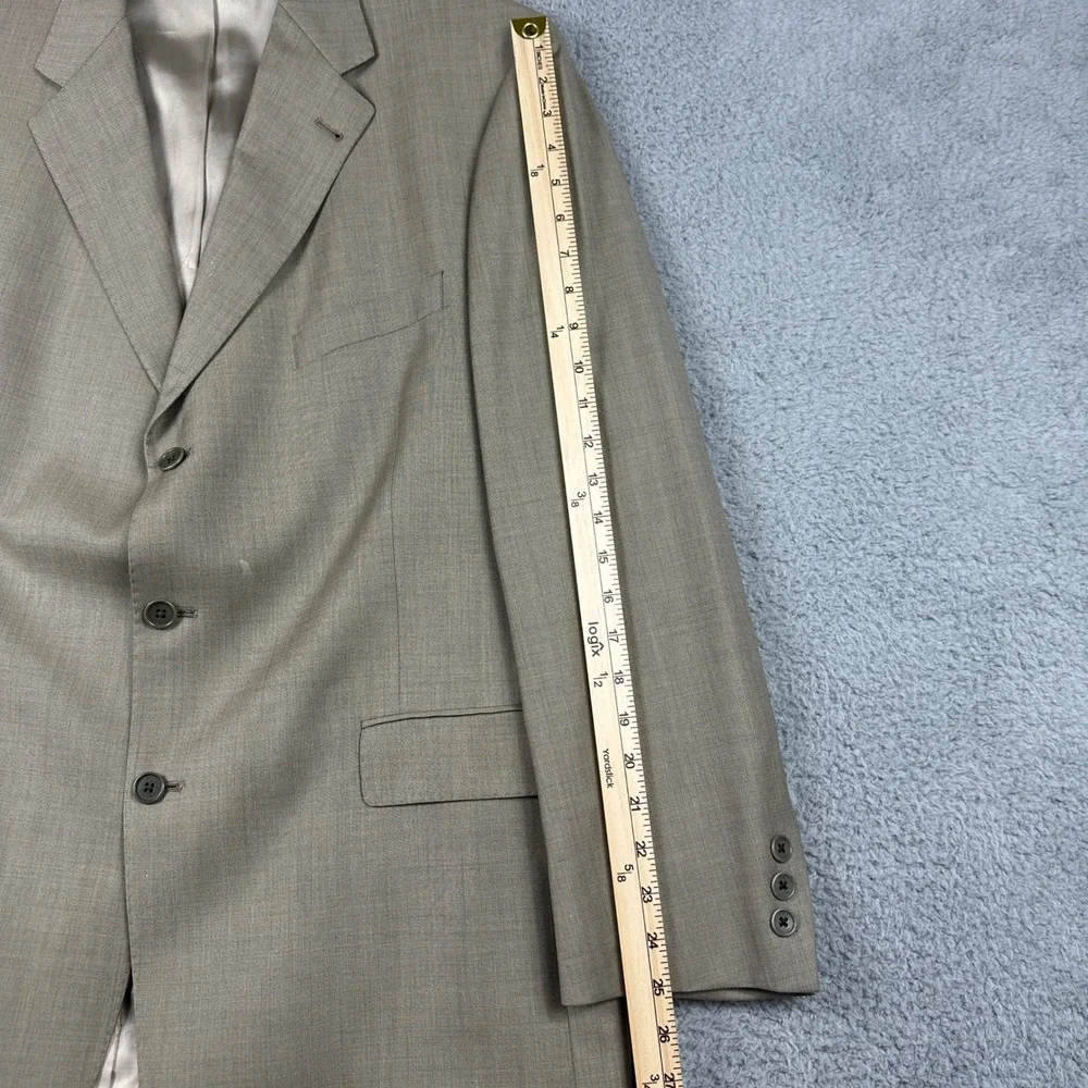 Loro Piana Daniel Cremieux Suit Men 46R 36x29 Brown Wool 3-Button Pleated Cuffed
